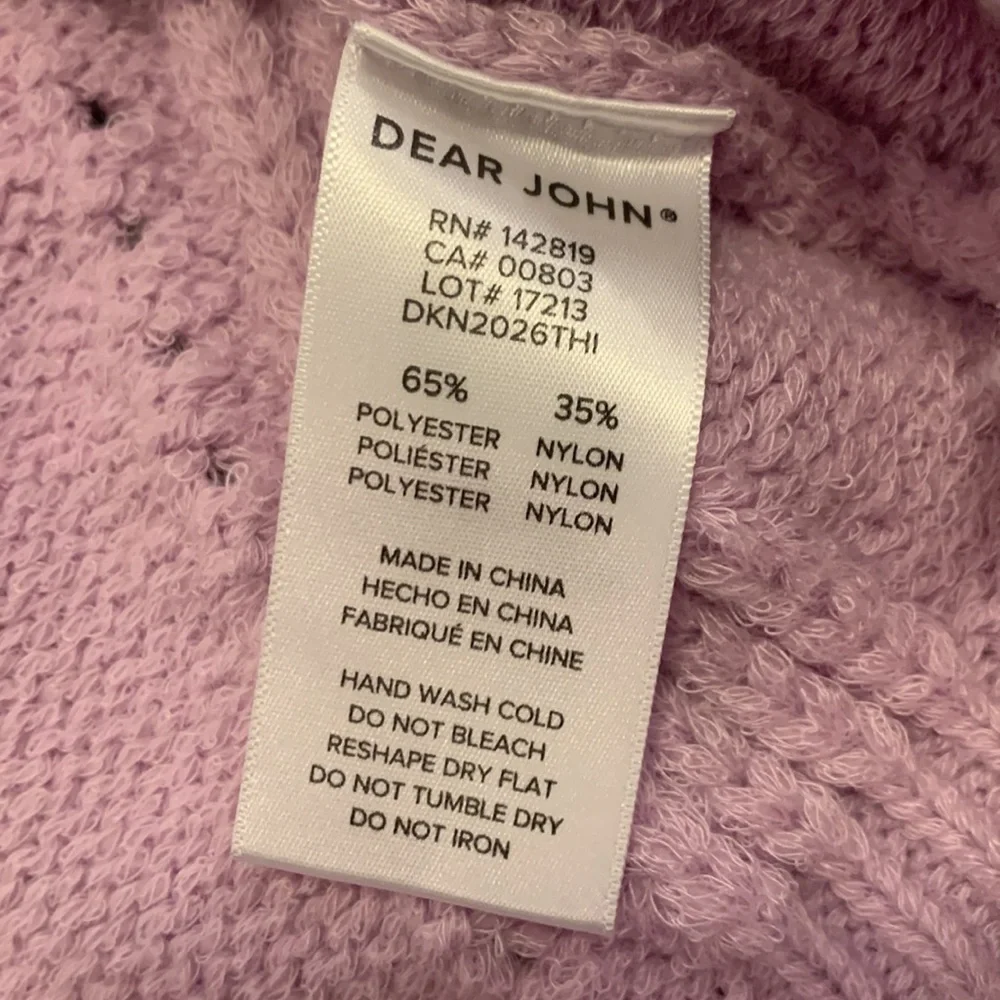 Dear John lavender sz L v neck knit sweater vest